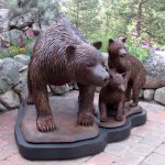 Dimension: 51" Wide x 60" Long x 42" Tall  The Momma Grizzly and Cubs are on separate bases and can be be sold individually.  The black portion of the base is temporary and is used as a pallet for moving them around.